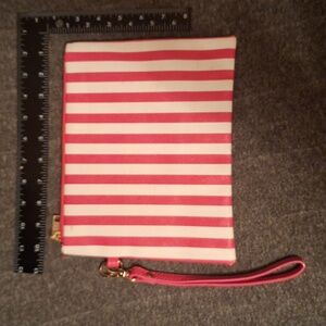 Pink & white wristlet/clutch